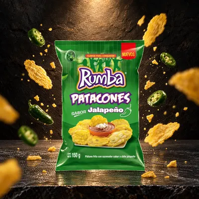 Rumba Patacones Sabor Jalapeño 150 g