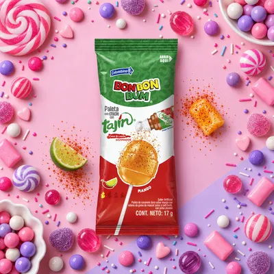 Bon Bon Bum sabor mango y Tajín 17 g