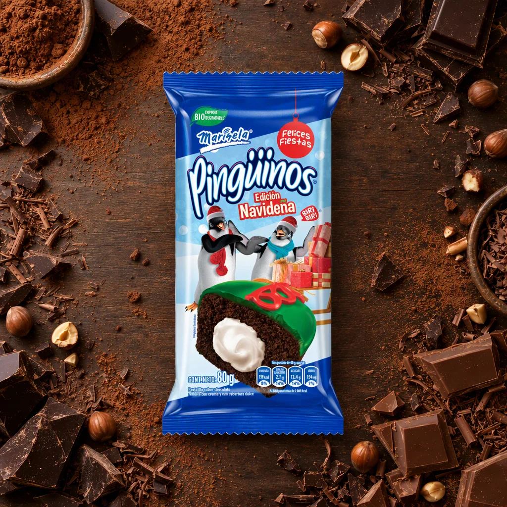 Pingüinos edición navideña Marinela 80 g