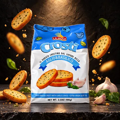 Crosti Pan de Ajo y Albahaca 150 g