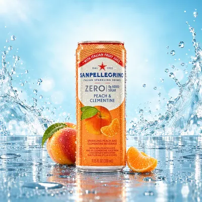 Agua gasificada Sanpellegrino Peach Clementine sin azúcar 330 ml