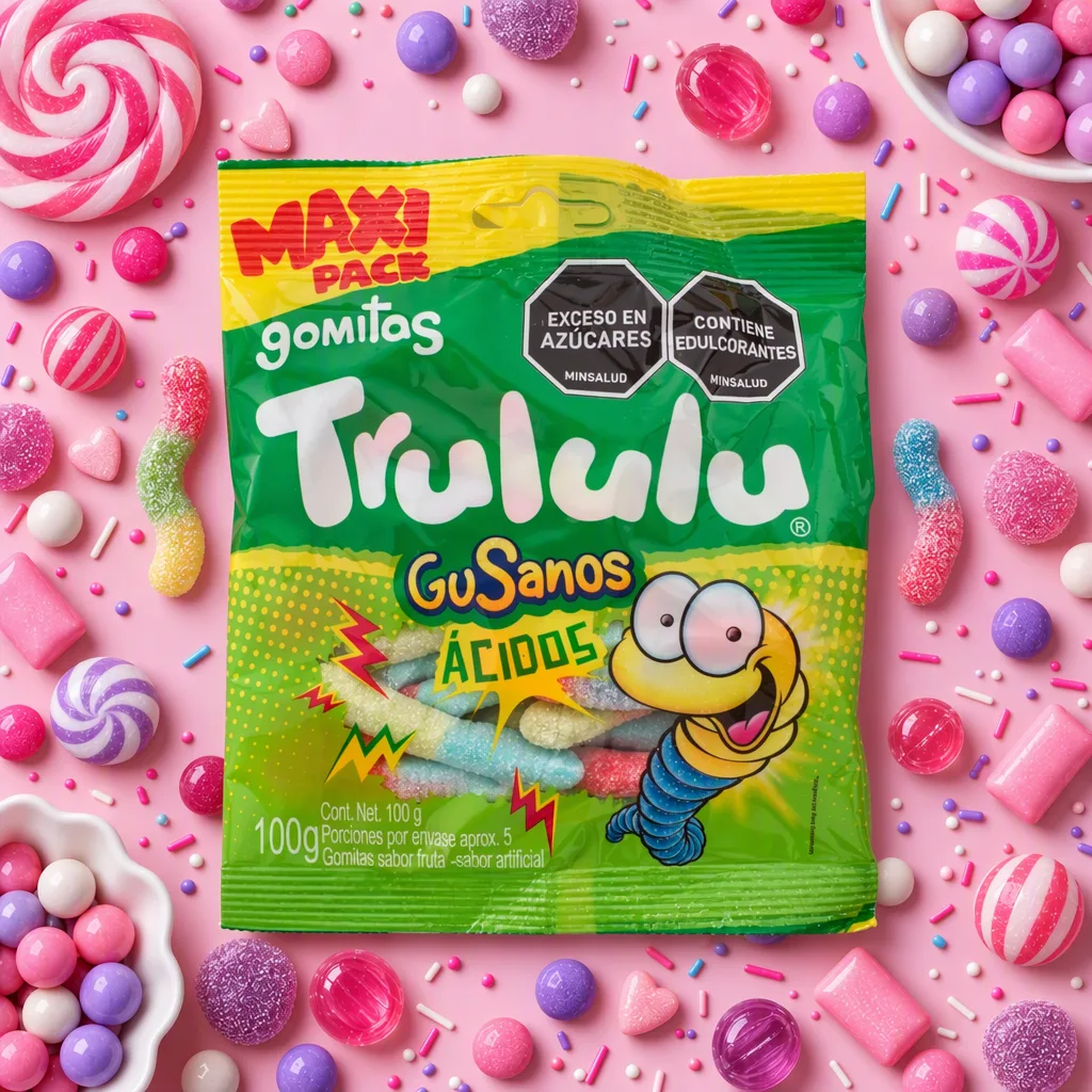 Gomitas Trululú Gusanos Ácidos 70 g